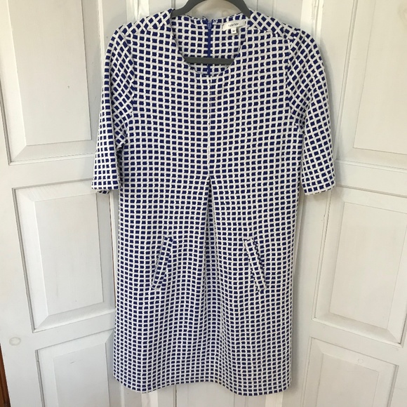 Tyler Boe Blue and White Checkered Dress - Picture 1 of 13